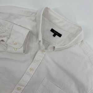 Quince Oxford Shirt Mens Large White Organic Sustainable Eco Business Office